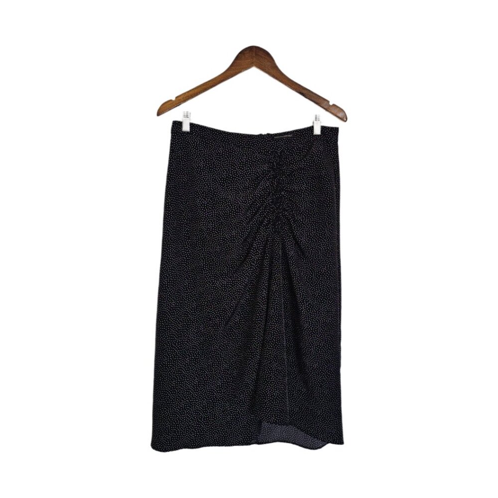 Banana Republic dot black and white ruched pencil skirt size